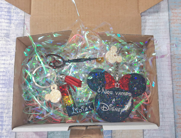 Cajita personalizada para anunciar viaje a Disney